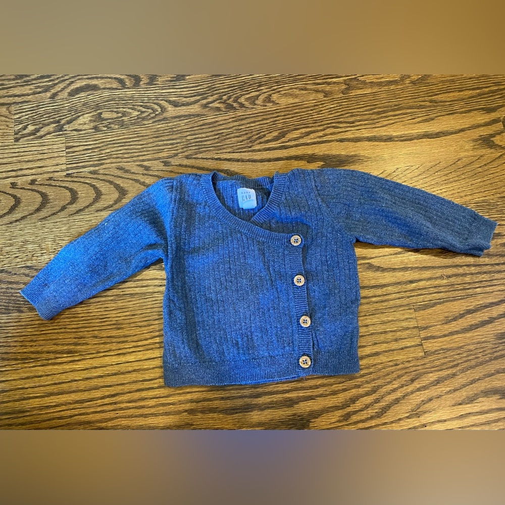 Baby Gap Gender Neutral Unisex Navy Blue Knit Sweater Size: 3-6 M
